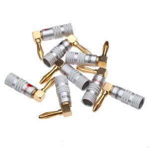 Dia 4mm Male Nakamichi Banana Plugs 90 Degree 24K Multipurpose