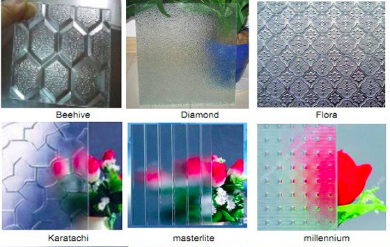 Aqualite 3mm Clear Hitchcross Patterned Glass , Tempered Glass Panel with Polished Edges