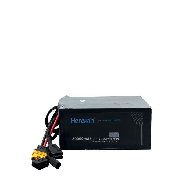 Herewin 14S 51.8V 30000mah lipo battery 25C LiPo Pouch Pack Drone battery