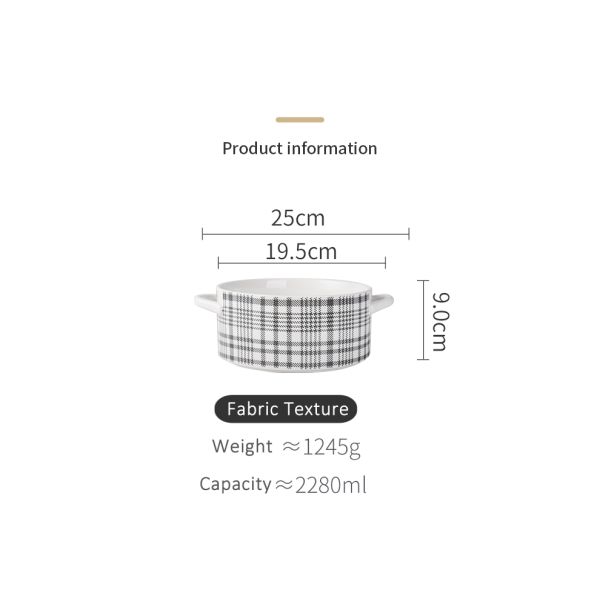 Light Luxury Ceramic Soup Bowl Set Perfect for Business Gifts and Sustainable Cooking