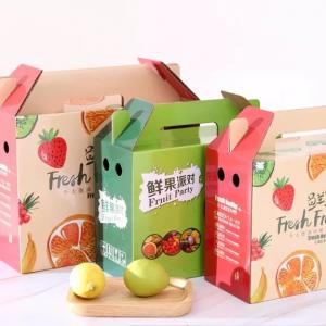 China Vegetable Cardboard Packing Boxes Custom Printing Shipping Carton Boxes For Fruit on sale