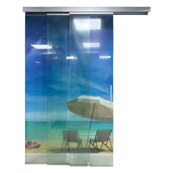 Narrow Frame Aluminium Alloy Tempered Glass Sliding Door Grandsea Factory Outlet Balcony Door