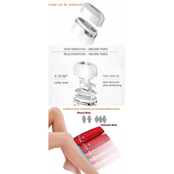 6 Weeks Permanent 240V 2.6A 450000 IPL Laser Handset