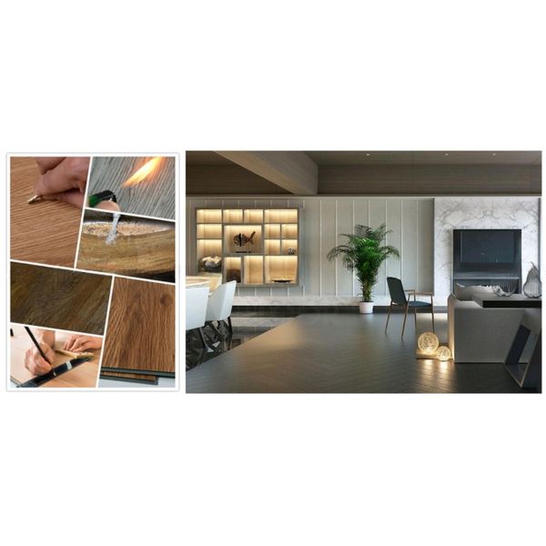 Supermarket Ultra-Thin LVT Vinyl Flooring with CE Certificate and Easy Click Design