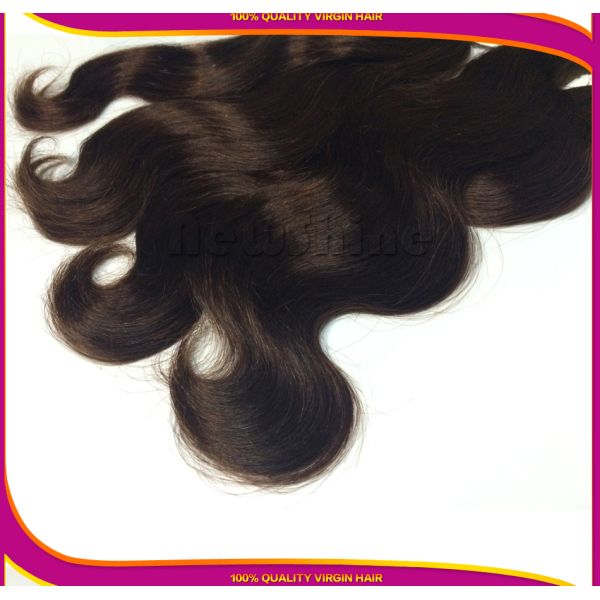 Guangzhou 100% Human Hair Light Brown Brazilian Virgin Hair Body Wave With Same Color 4# Closures No Shedding No Tangle