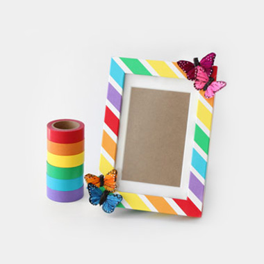 washi tape for photo frame decoration