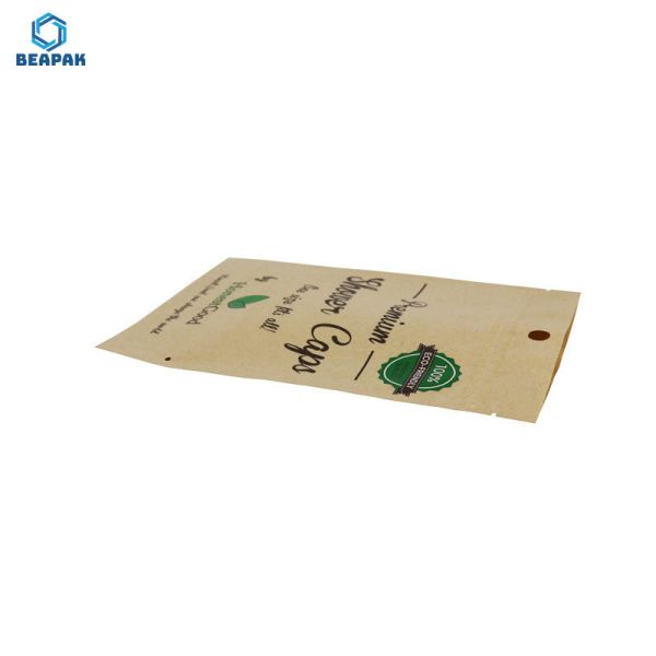 Kraft Paper Three Side Sealed 110 mic Compostable Coffee Bags
