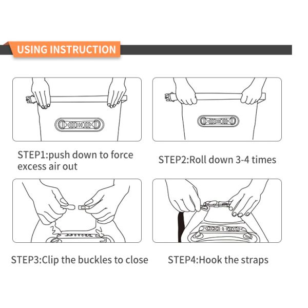 OEM Ultralight Roll Top Floating PVC Dry Bag 100% Waterproof