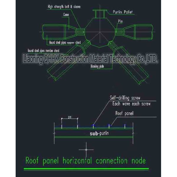 Galvanized Steel Roof Truss With Train Station