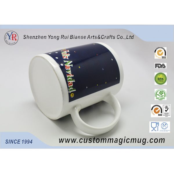 Magic 11oz Color Changing Mugs , Christmas Gift Personalized Mugs For Kids