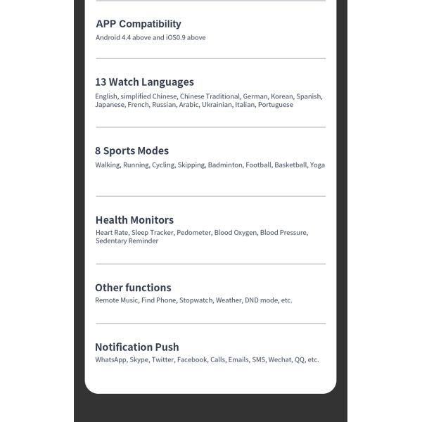 240*240 Full Screen Touch Intelligent Heart Rate Bracelet Sleep Track Calories