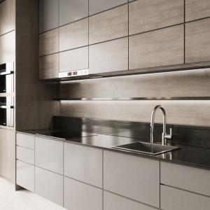 Quality Modern Grey Kitchen Cabinets Custom Home furniture Full Set for sale