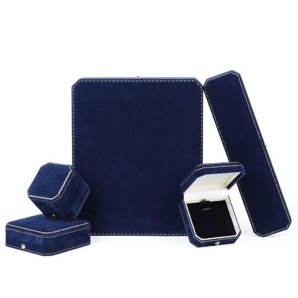 Gold-Stamped Jewelry Box High-End Ring Box Jewelry Set Box Bracelet Bracelet Necklace Storage Box European Style Jewelry Box