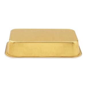 Golden Aluminum Foil Pan Disposable Foil Fast Food Container To Takeout Cake
