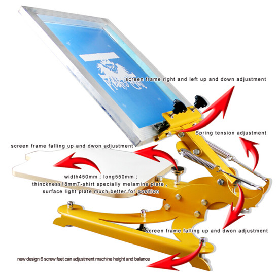Single color manual easy-operation high precision manual flat silk screen printing machine for sale
