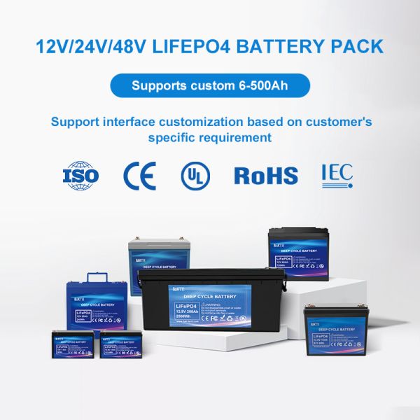 LiFePo4 Battery Pack High Cycle Life Rechargeable Portable 12.8V 60Ah Battery Pack