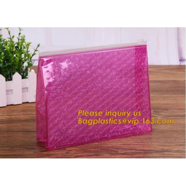 air mail metallic holographi rose gold bubble padded mailer / Zip lockk bubble bag/ slider bubble bag,Holographic Factory