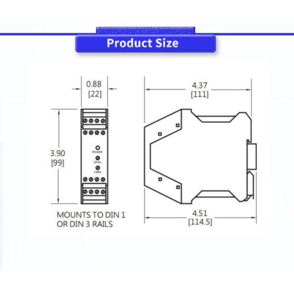 Signal Conditioning UNIVO ULVC1000 Displacement Sensor for 10-30V DC Power Supply
