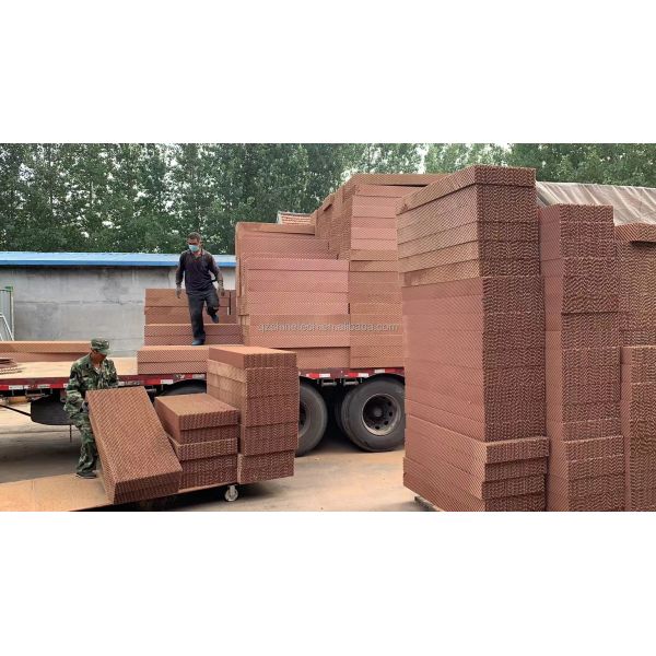 Water Evaporative Cooling Pad For Chicken Farm Hot Dip Galvanized Steel Aluminum Frame