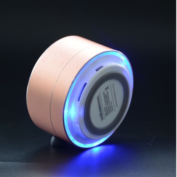 2018 New products A10 mini bluetooth ibastek 3W speaker with colorful LED FM radio