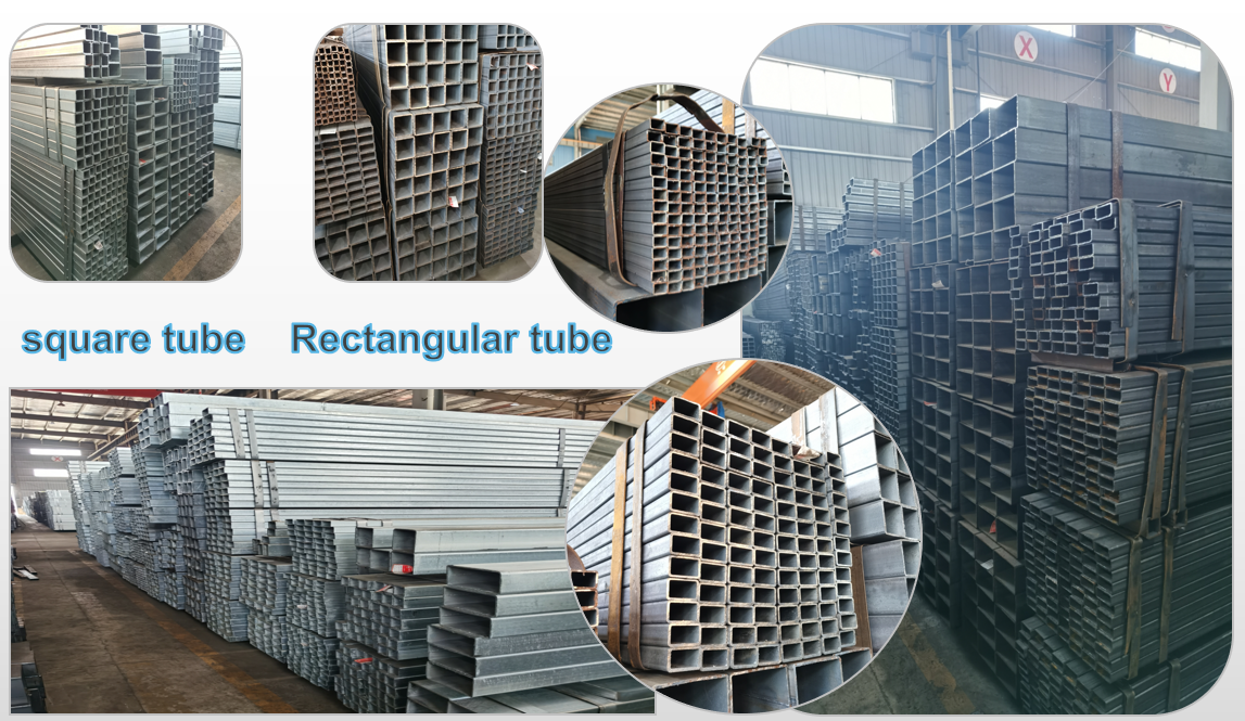 Galvanized Square Rectangular Steel Tubes Hot Dip Hollow Section Greenhouse