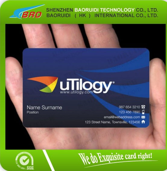 Plastic Transparent Printed Business Card