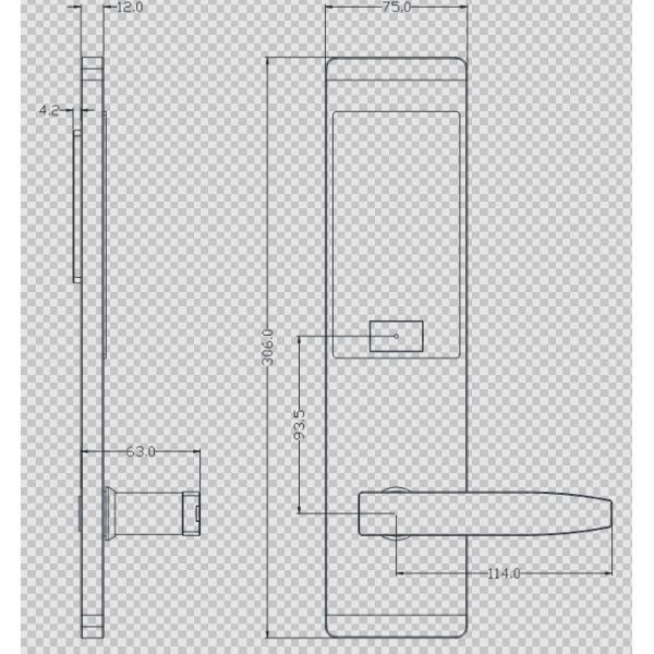 Red Copper Alkaline Battery SS201 Card Door Locks 200mA For Hotel