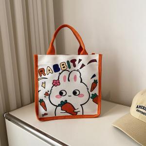 Quality Winnie The Pooh Rubber Stamp Shopping Bag Kiki Titi Cartoon Shoulder Canvas Ladies for sale