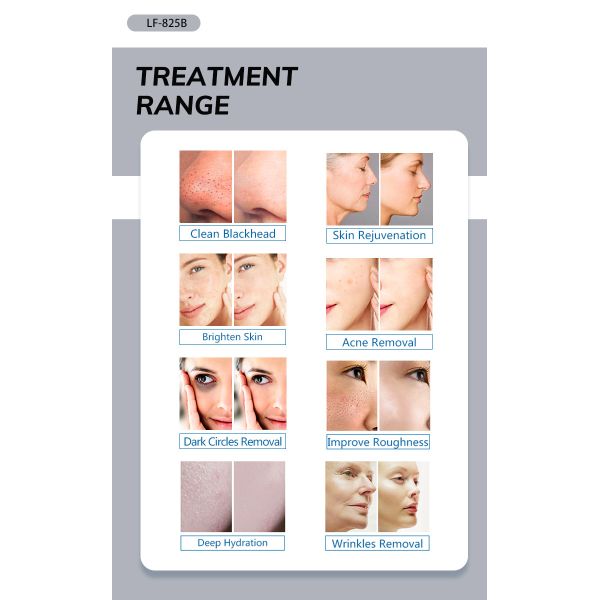 LF-825B 8 in 1 Multifunction Hydro Microdermabrasion Machine, Oxygen Facial Machine, PDT LED Beauty Salon Equipme