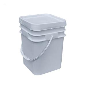 Quality 16L Large Printing Square Bucket With Handle Multipurpose Square Pail for sale
