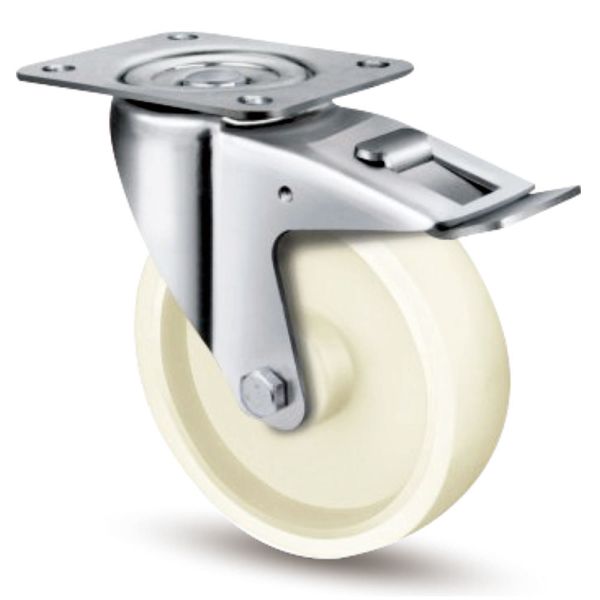 100mm European Plastic Transport Casters Swivel Trolley Industrial 4 Inch Nylon Caster Wheels
