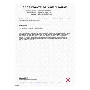 Shenzhen Mottcell New Energy Technology Co., Ltd. Certifications