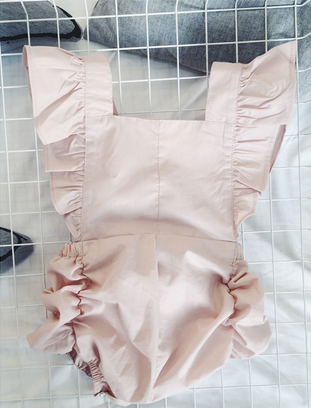 Premium organic cotton Lotus leaf+bowknot design baby girl clothes newborn