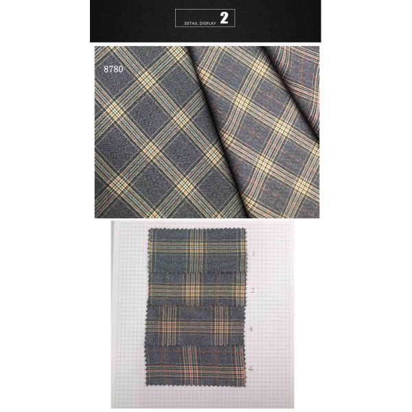 Stretch Polyester Rayon Yarn Dyed Gingham TR Check Fabrics Twill Plaid
