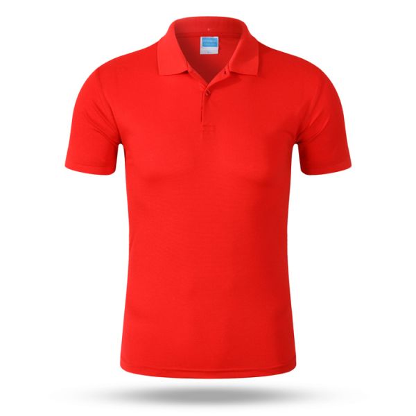Custom Mercerized Cotton Lapel Embroidered Men's Polo Shirt In Solid Color
