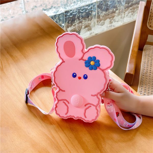 Lightweight BPA Free Silicone Pen And Pencil Box Pop Shoulder Purse Fidget Toys Bag For Girls Corssbody Shoulder Purse