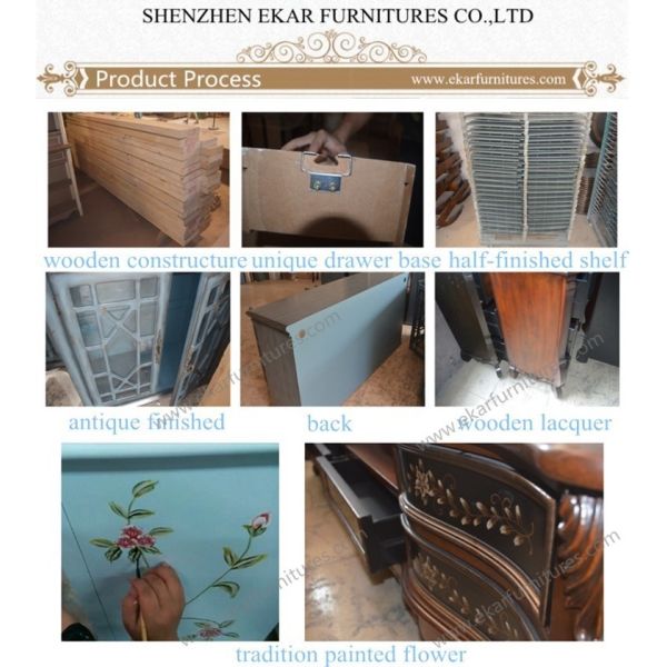 New Design Furniture China Hand Carved Wooden Drawer Chest FW-189