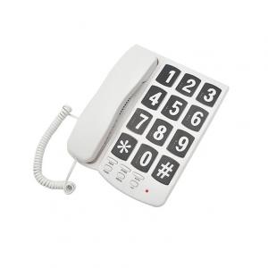 China Braille Big Button Corded Telephone Free Charge Desktop Corded Landline Phone on sale