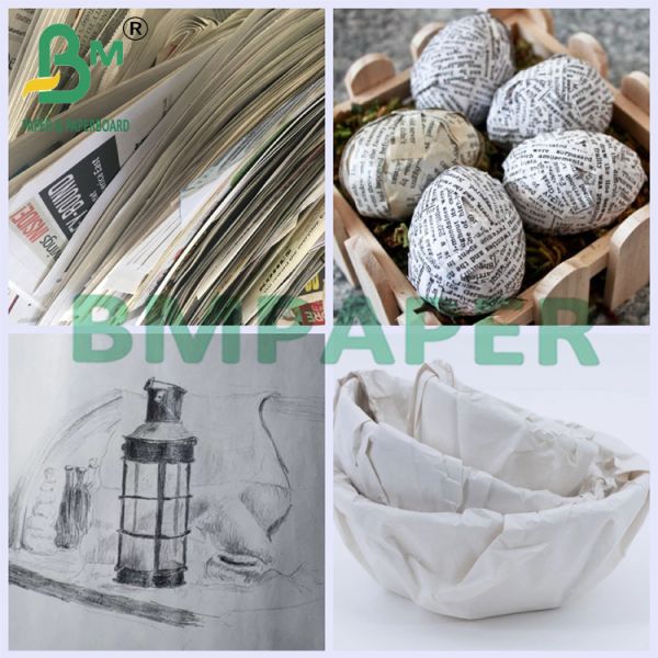 48.8gsm 889mm Width Soft Good Whiteness Examination Newsprint Paper Roll