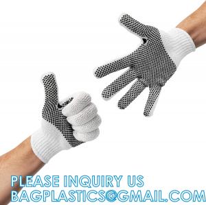 Quality Cotton PVC Dotted Safety Garden Working Gloves Cotton Working Gloves, Safety Work Gloves for Industrial Work for sale