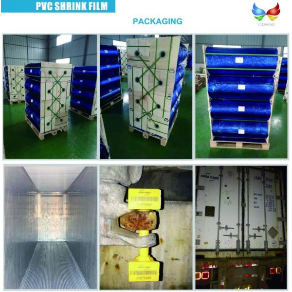 Heat - shrink Sleeve Label PVC Shrink film in 30mic To 50mic With Shrinkage 45% To 53%