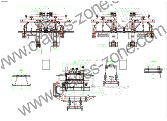 Custom Bridge Beam Segment Lifter With Electric Winches Technical Data