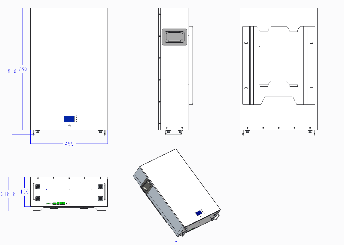 100Ah 48V Solar Lithium Ion Battery Lithium Ion LiFePO4 Battery For 5KW Solar Panel System