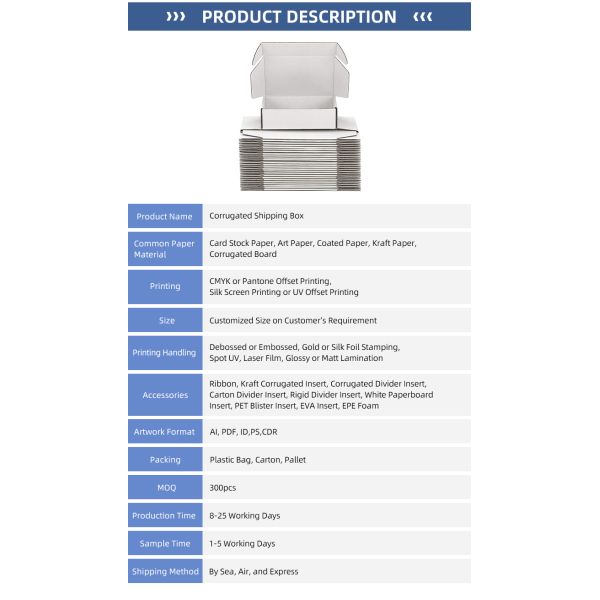 Ivory Board Box For Gift Recycled Kraft Shipping Mailer Boxes Customized Colour
