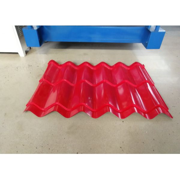 Ppgi / Gi Roof Tile Manufacturing Machine Material Width 1220mm 18 Rollers