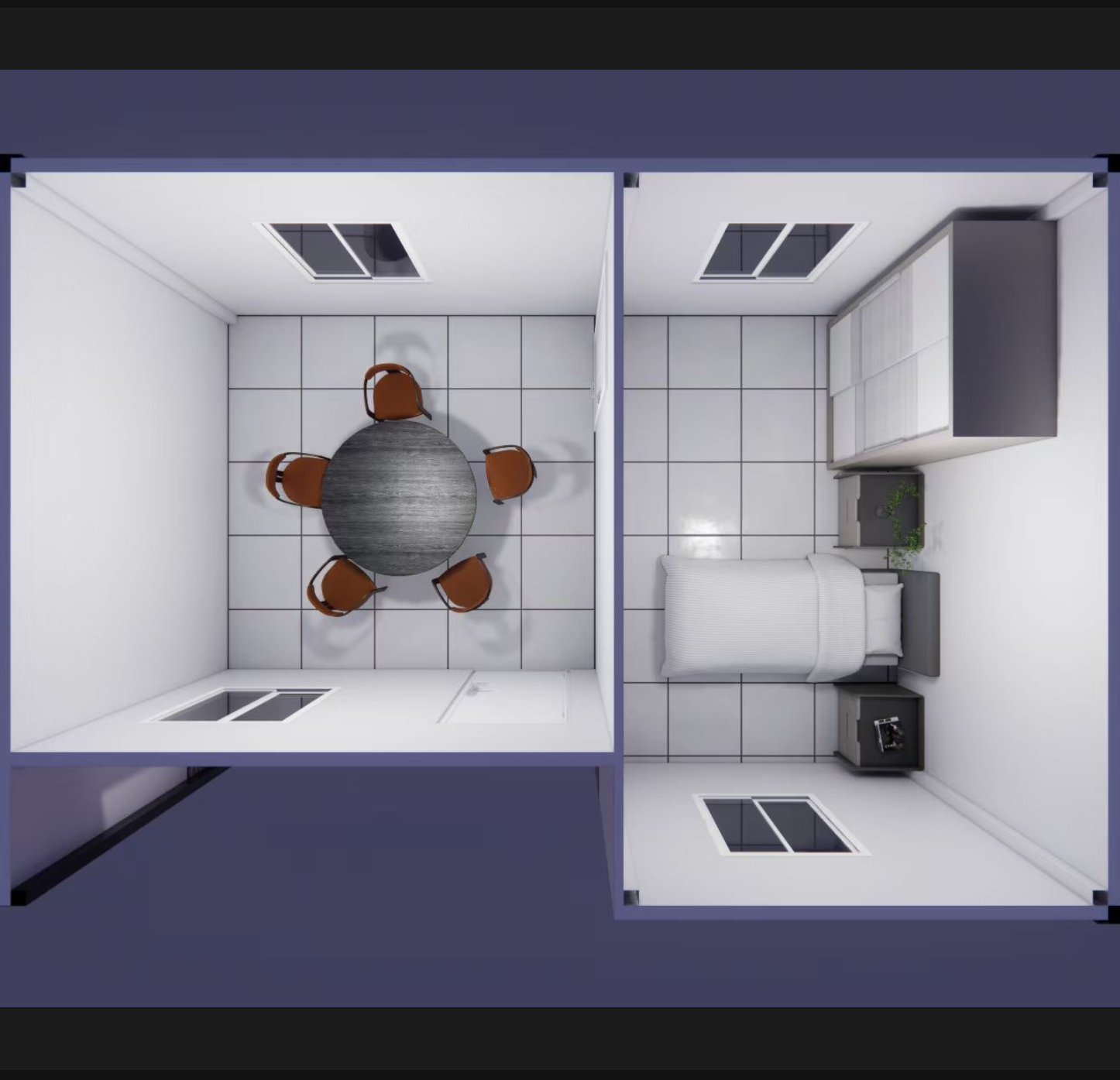 Prefab Modular Housing Detachable Multiple Single Bedroom Container House