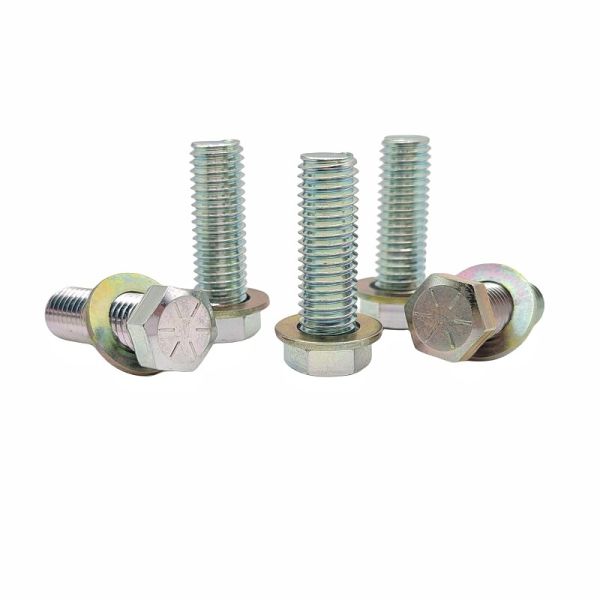304 Stainless Steel External Hexagon Screw Plated With Environmental Protection Color Zinc Full Thread Hexagon Head Bolt