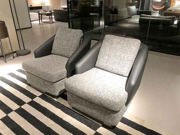 Black Grey High Back Single Seater Sofa Wingback Accent Chair Gray Italian 78cm