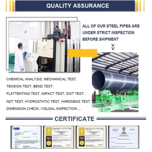 En 10219 S235jr SSAW Steel Pipe , Dredging Project dn 500 pipe