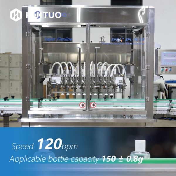 Huituo 10 Head Linear Servo Piston PET Plastic Bottle Filling Machine For Baby Oil